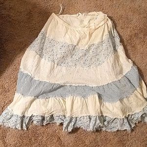 Derek Heart Skirt with light blue and white Floral Patterns ! Love this!